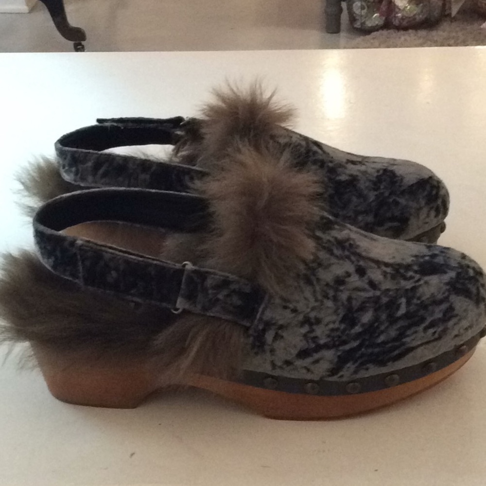Velvet fur clogs mou - Picture 2 of 5
